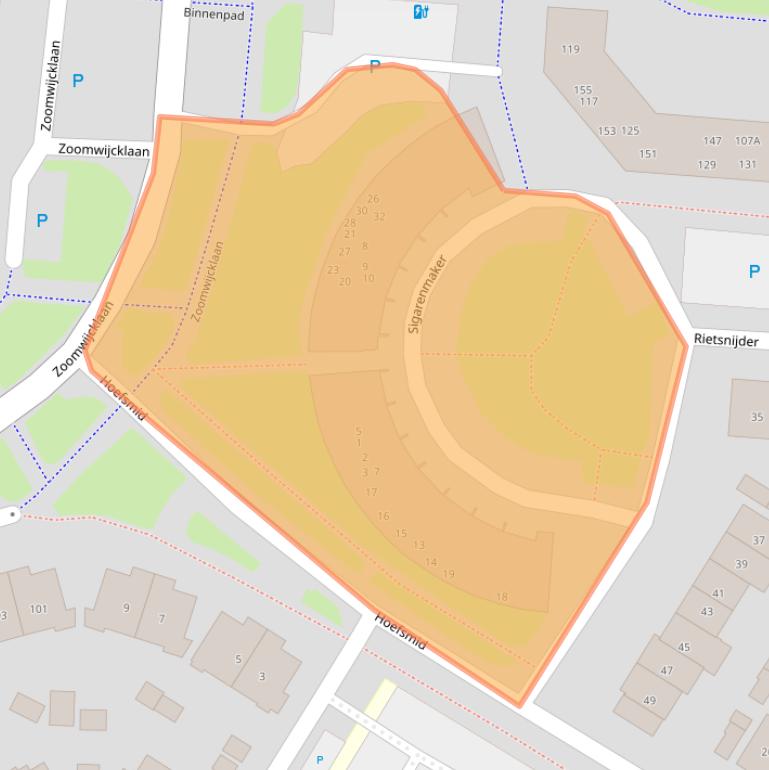 Kaart van postcodegebied 3263CG.