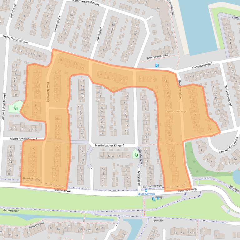 Kaart van postcodegebied 3263EA.