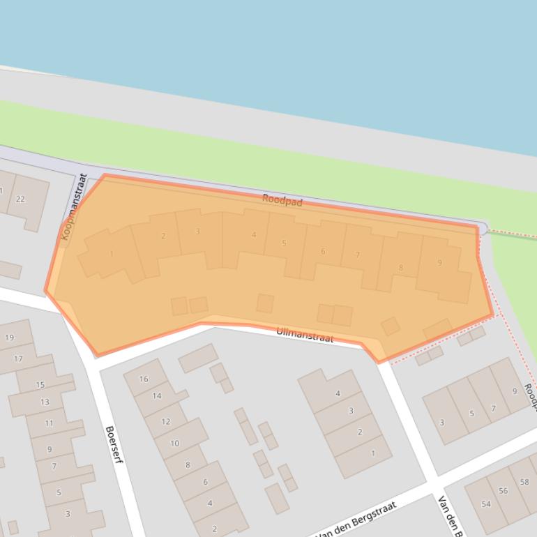 Kaart van postcodegebied 3263EK.