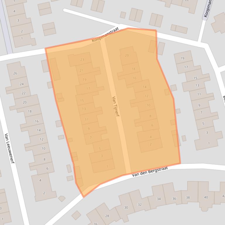 Kaart van postcodegebied 3263EL.