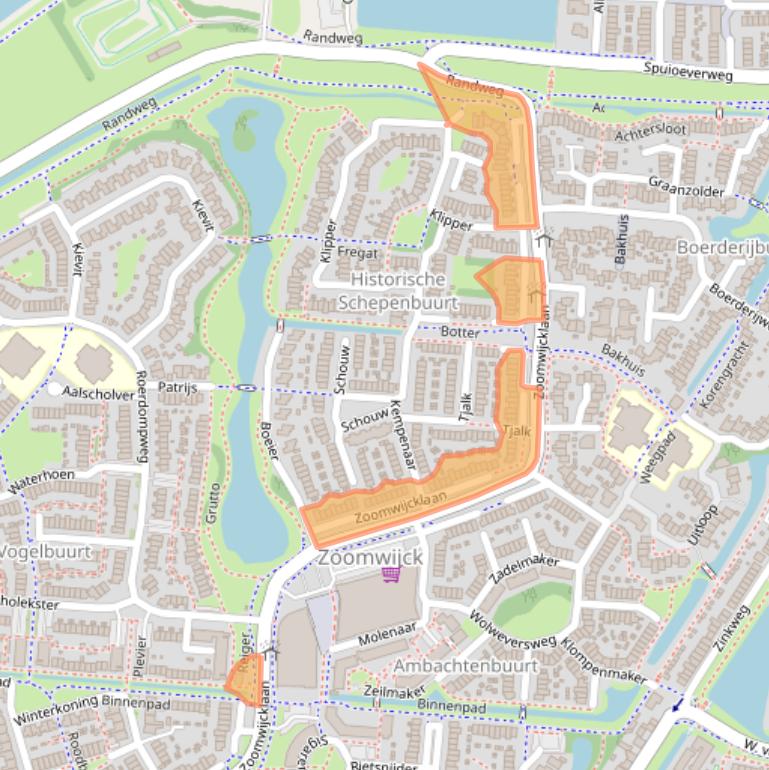 Kaart van postcodegebied 3263NE.
