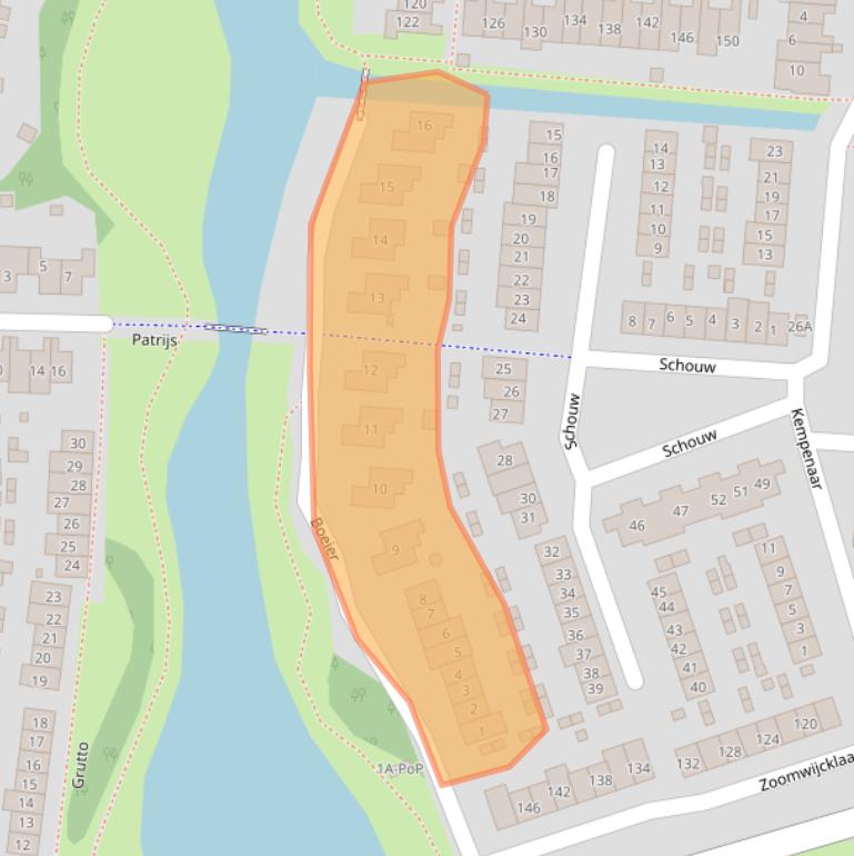 Kaart van postcodegebied 3263PA.