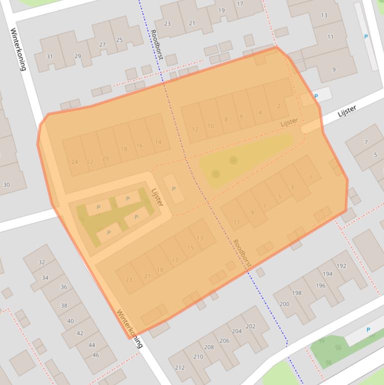 Kaart van postcodegebied 3263RC.