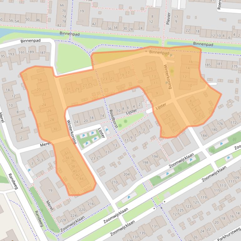 Kaart van postcodegebied 3263RG.