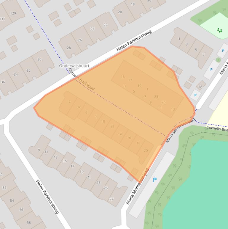 Kaart van postcodegebied 3263RN.