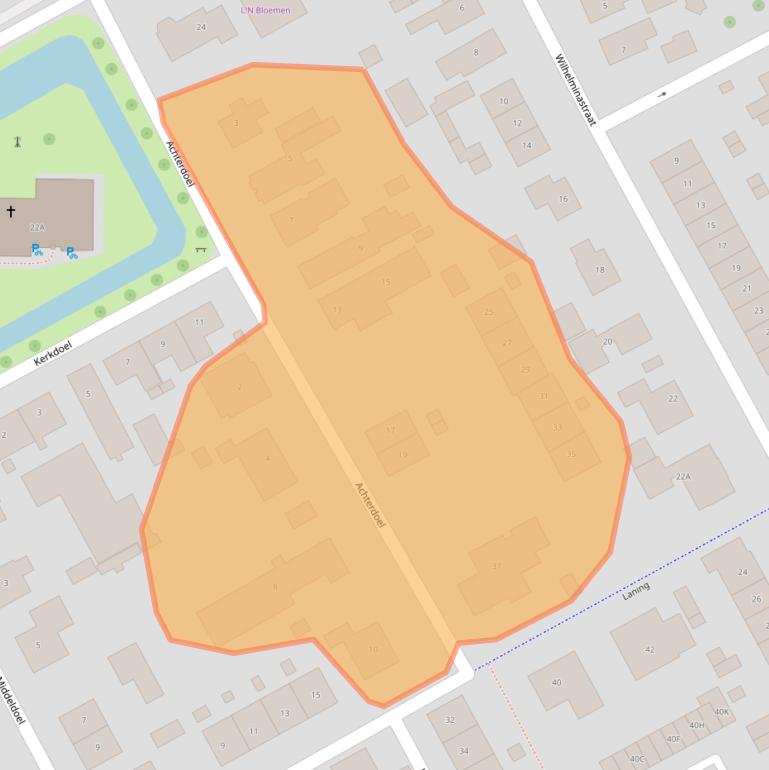 Kaart van postcodegebied 3264AA.