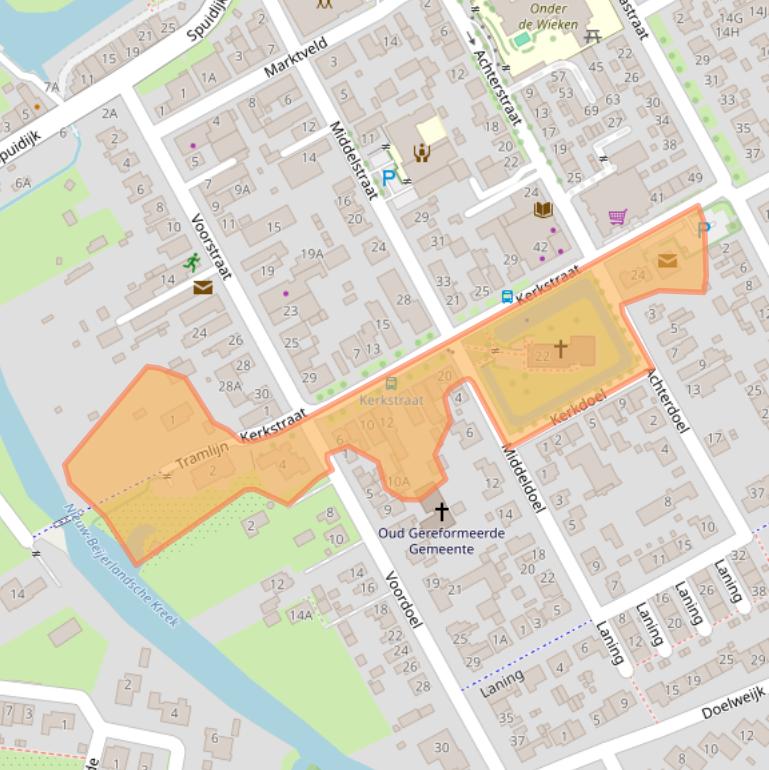 Kaart van postcodegebied 3264AJ.