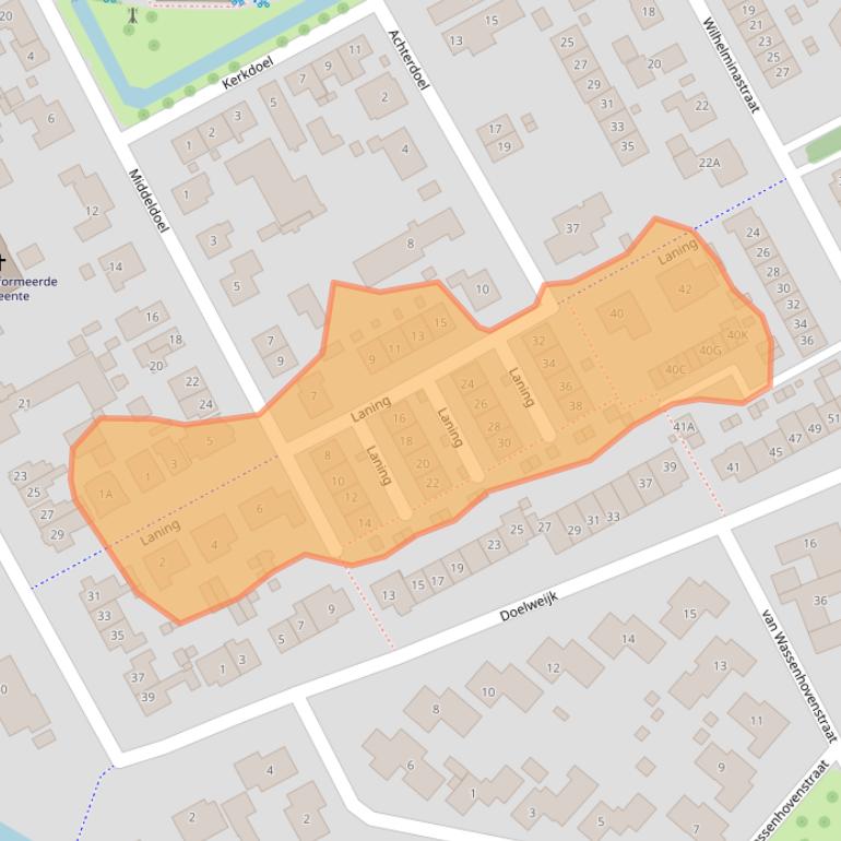 Kaart van postcodegebied 3264AK.