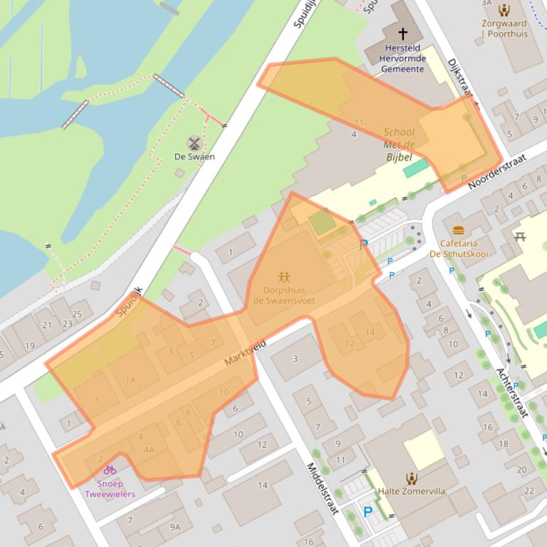 Kaart van postcodegebied 3264AL.