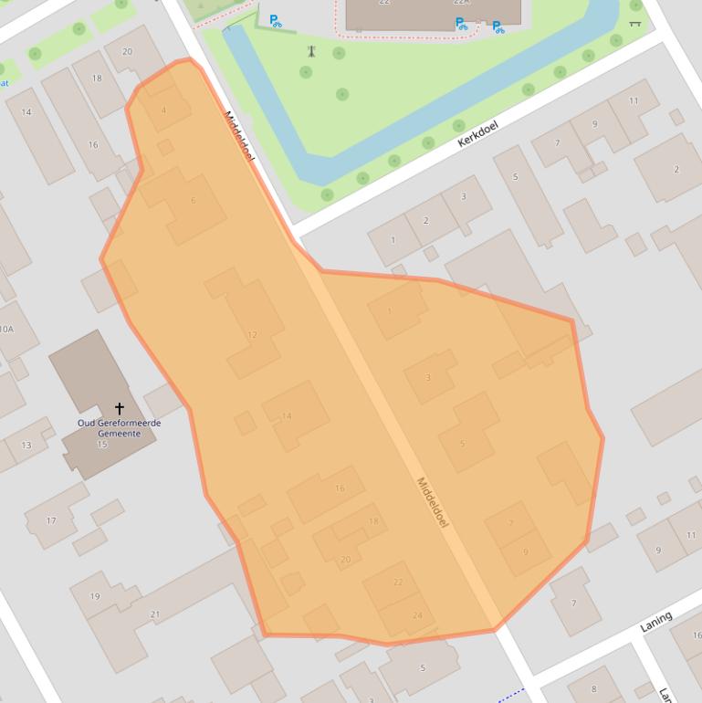 Kaart van postcodegebied 3264AM.