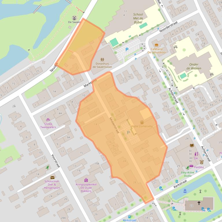 Kaart van postcodegebied 3264AN.