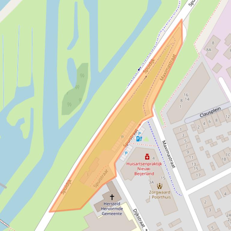 Kaart van postcodegebied 3264AR.