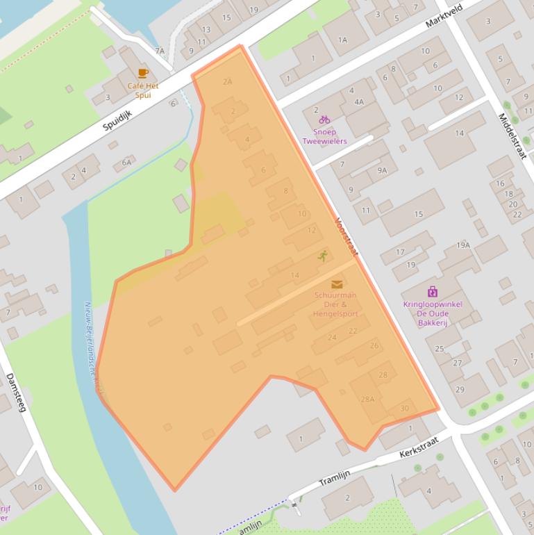 Kaart van postcodegebied 3264AX.