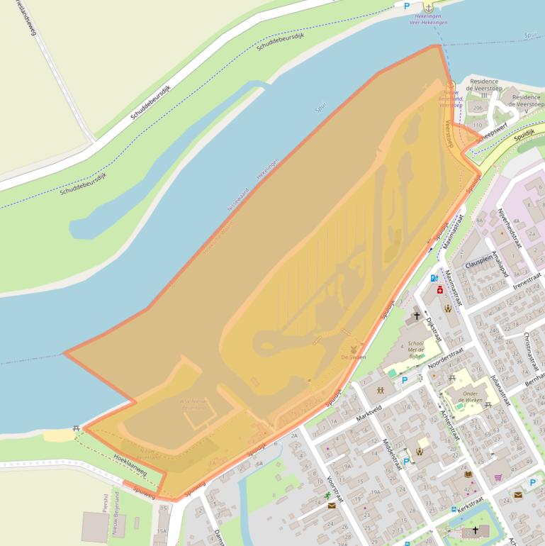 Kaart van postcodegebied 3264LC.