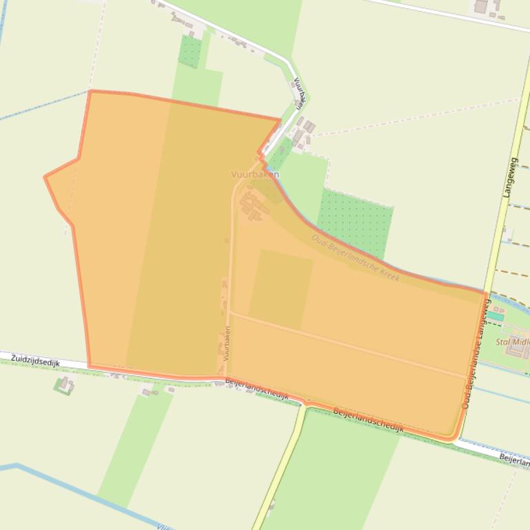 Kaart van postcodegebied 3264LE.