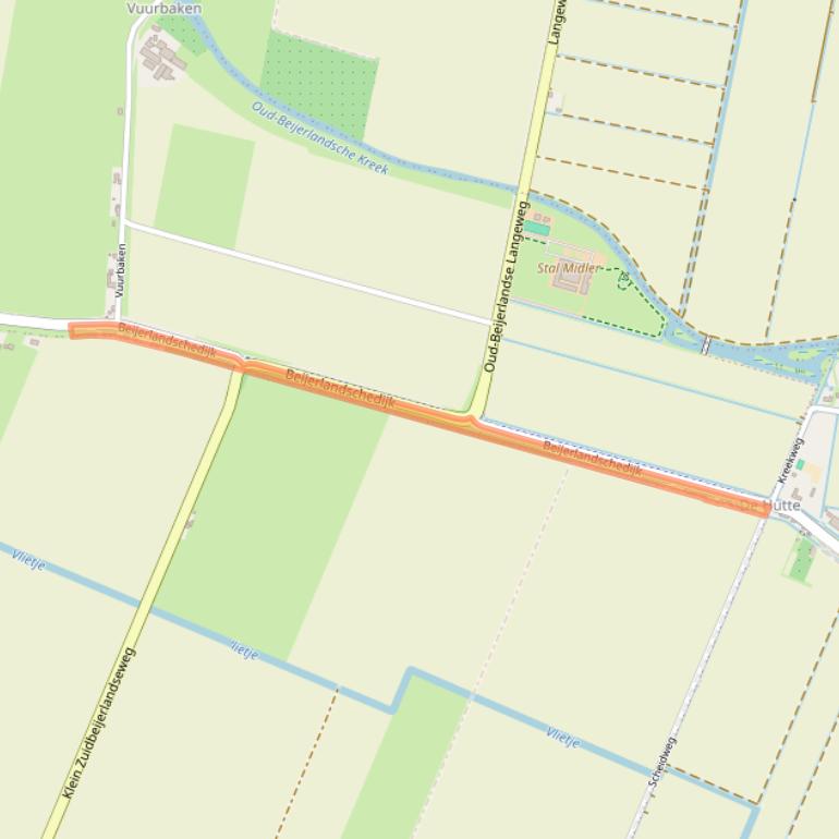 Kaart van postcodegebied 3264LM.