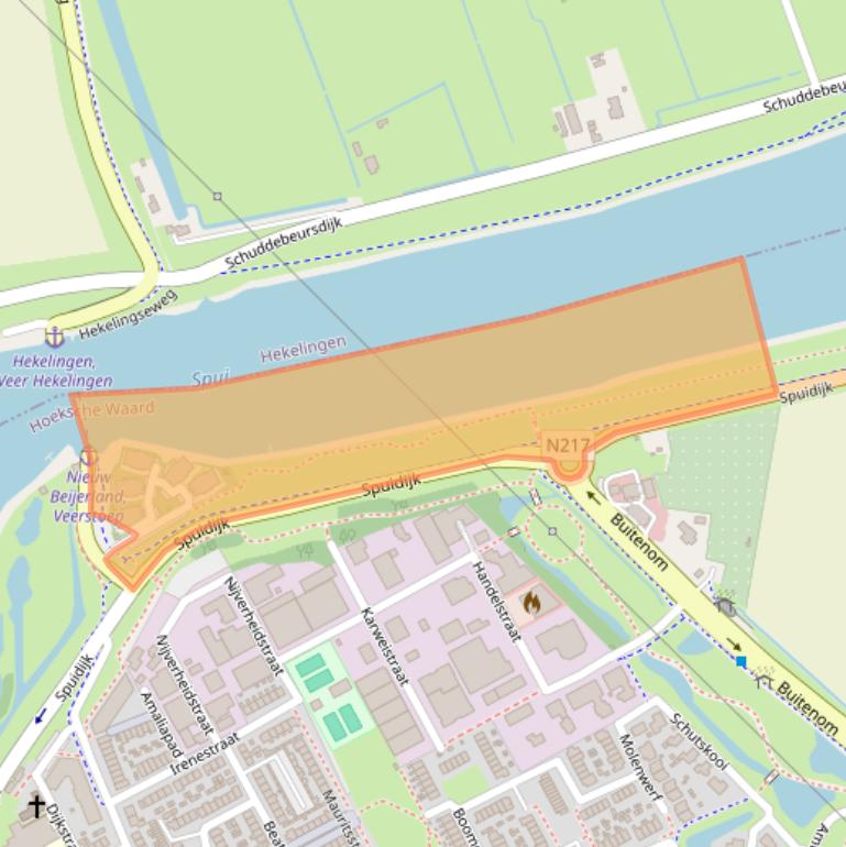 Kaart van postcodegebied 3264LR.