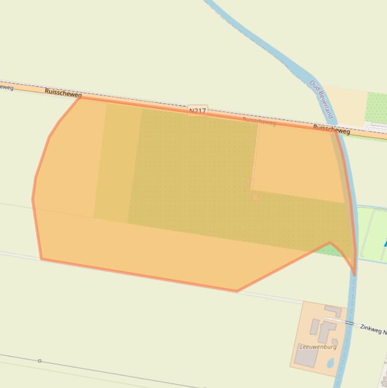 Kaart van postcodegebied 3264LS.