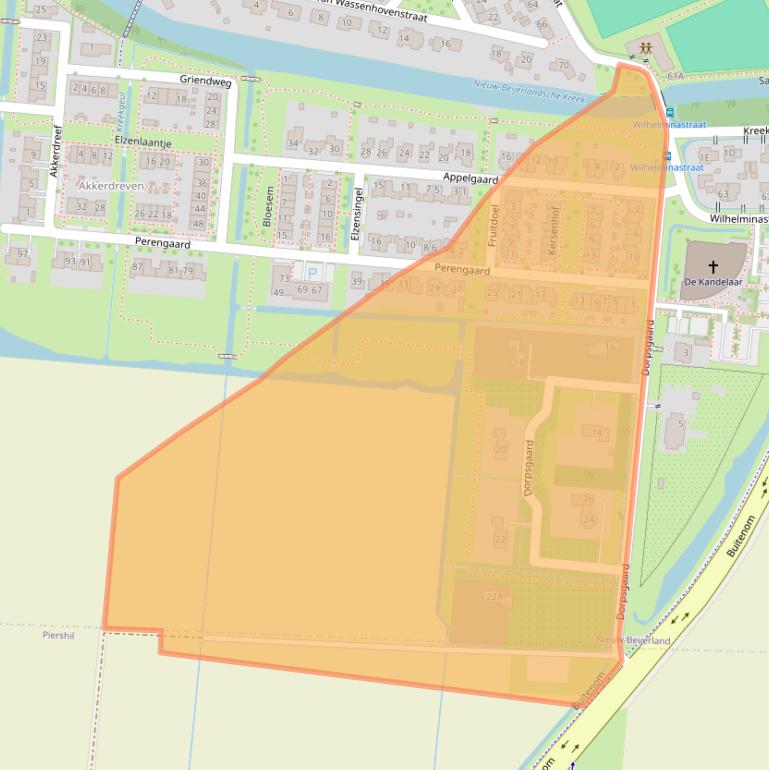 Kaart van postcodegebied 3264LV.