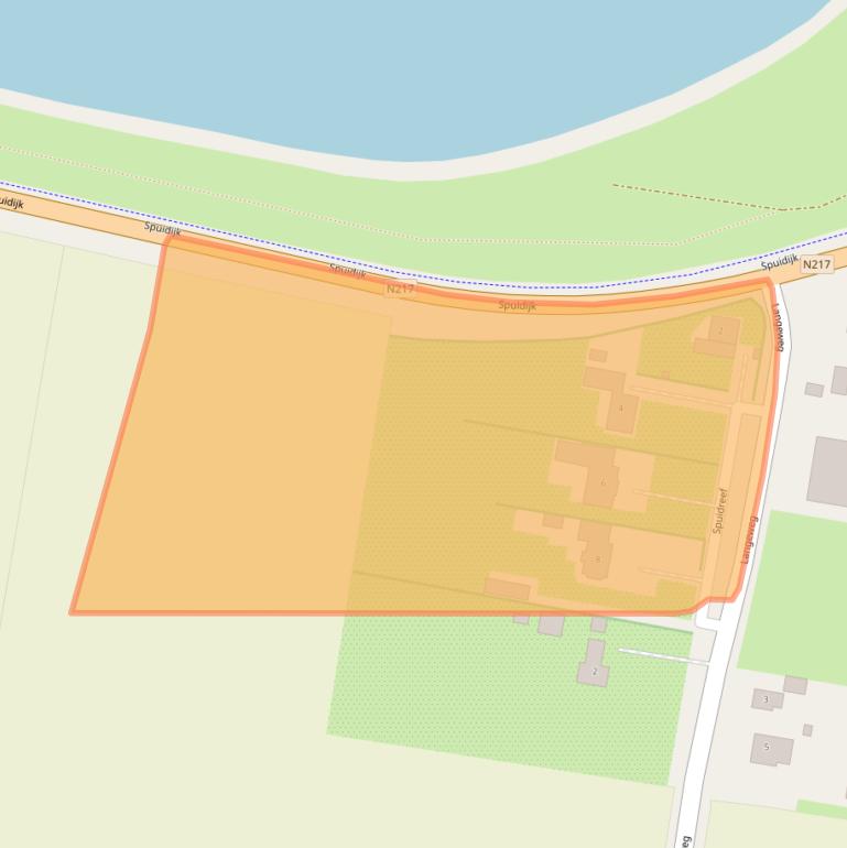 Kaart van postcodegebied 3264LX.