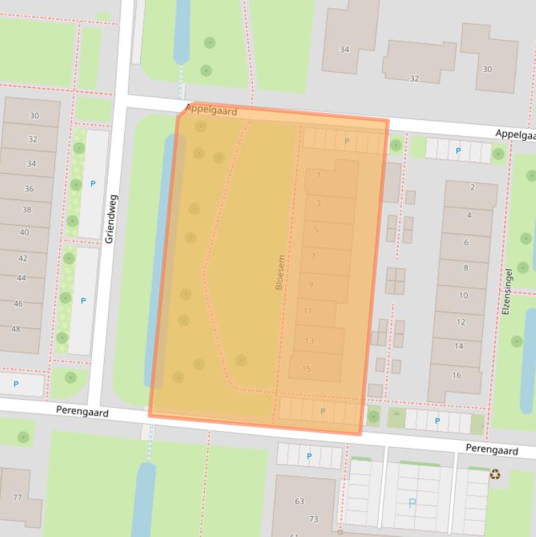 Kaart van postcodegebied 3264PC.