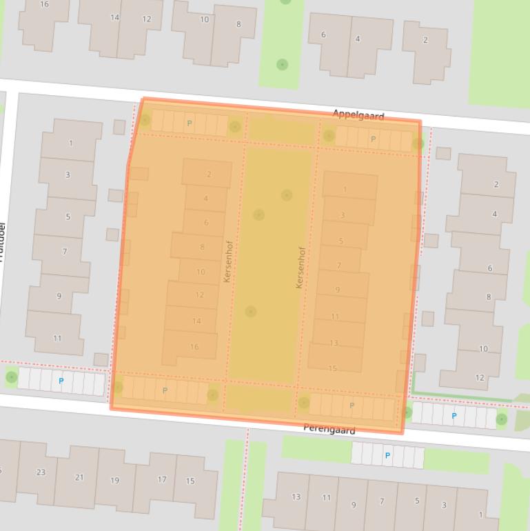 Kaart van postcodegebied 3264PE.