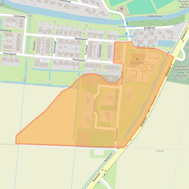 Kaart van postcodegebied 3264PG.