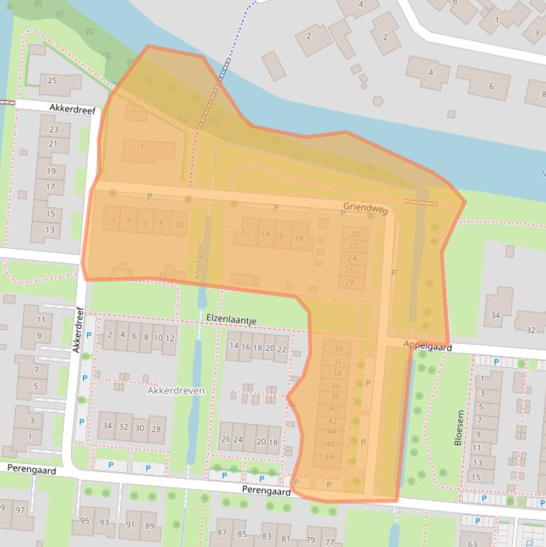 Kaart van postcodegebied 3264PJ.
