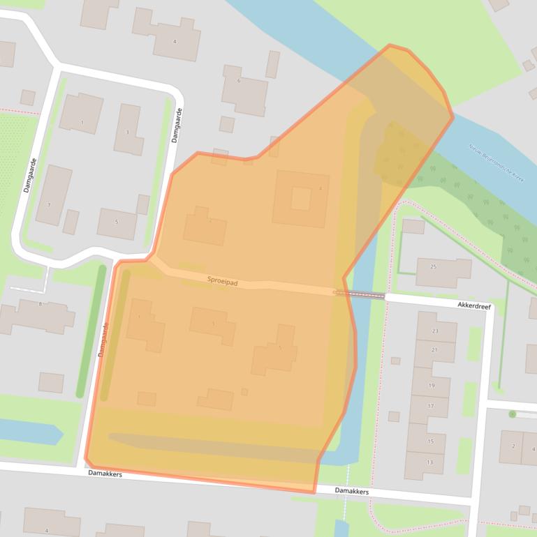 Kaart van postcodegebied 3264PN.