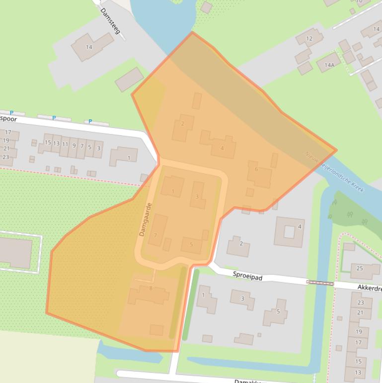 Kaart van postcodegebied 3264PS.