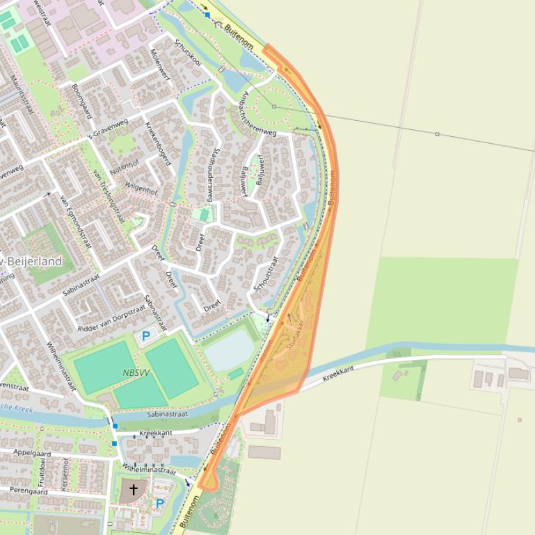 Kaart van postcodegebied 3264RA.