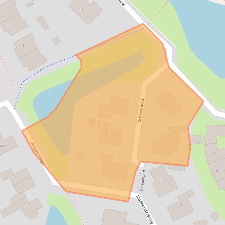 Kaart van postcodegebied 3264SL.