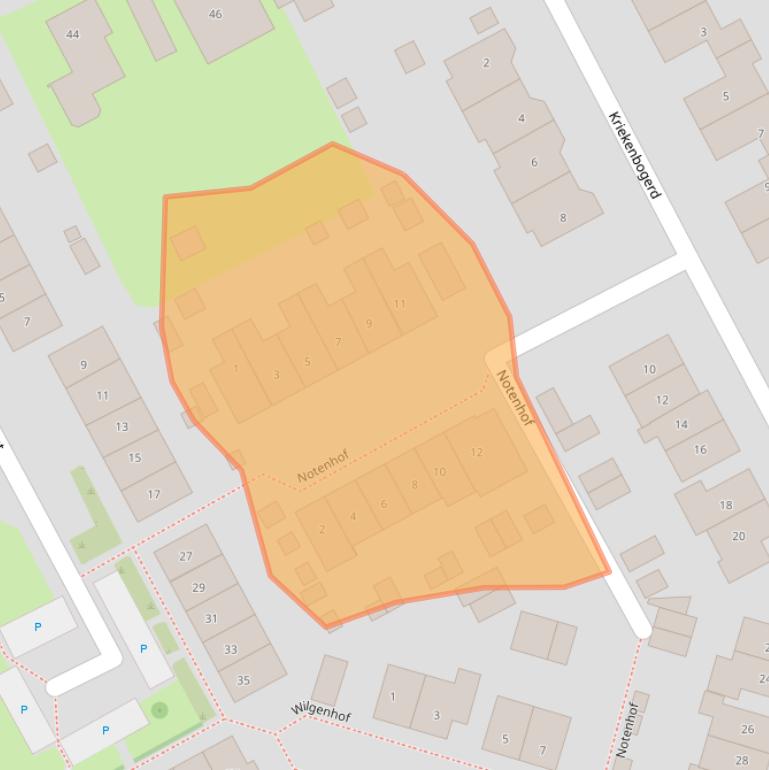 Kaart van postcodegebied 3264TD.