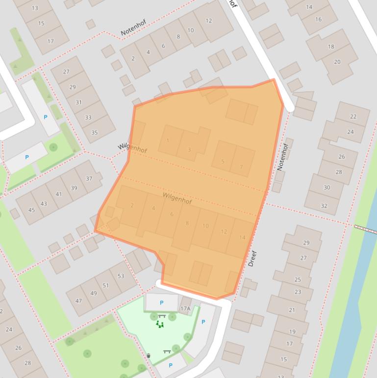 Kaart van postcodegebied 3264TE.