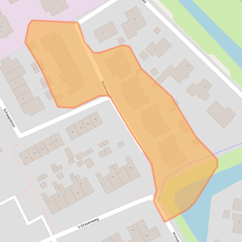 Kaart van postcodegebied 3264TH.