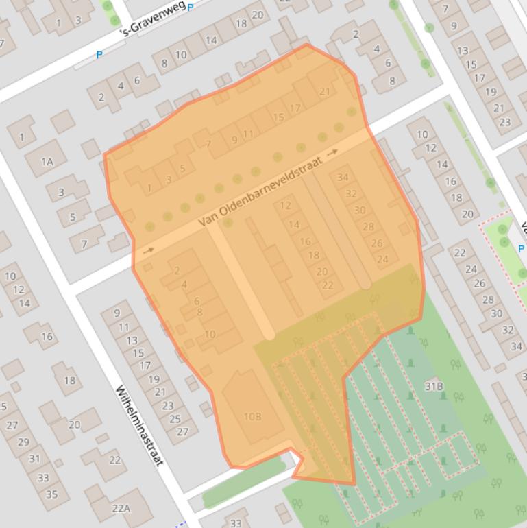 Kaart van postcodegebied 3264VB.