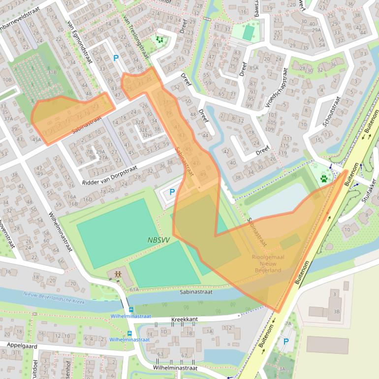 Kaart van postcodegebied 3264VE.