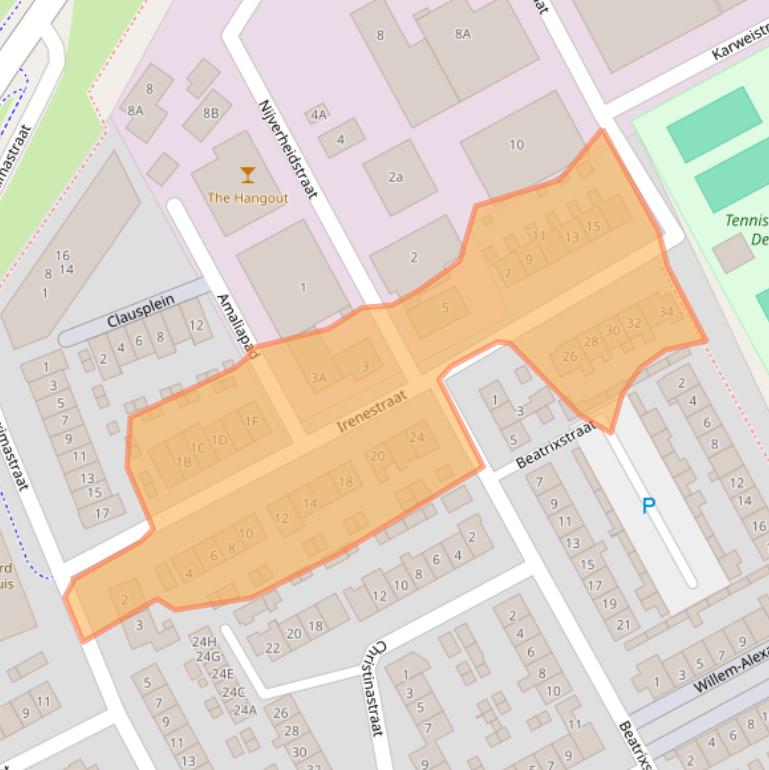 Kaart van postcodegebied 3264XE.