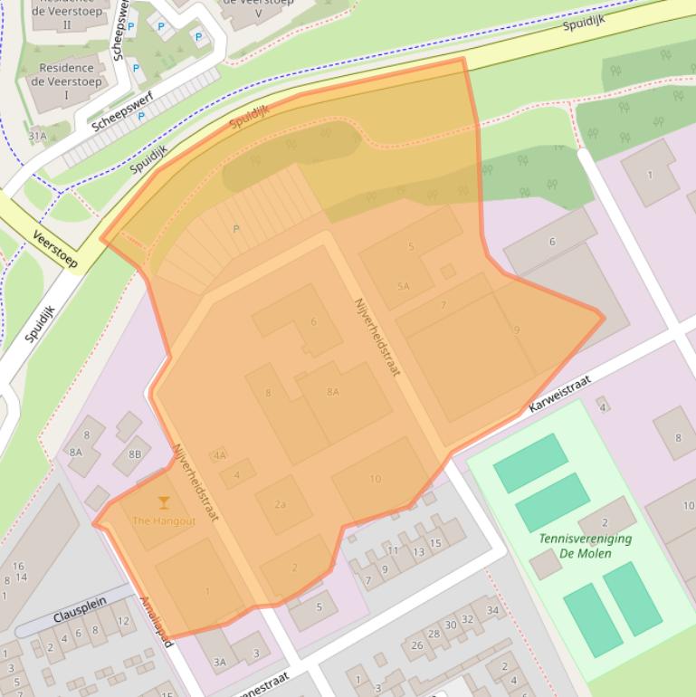 Kaart van postcodegebied 3264XL.