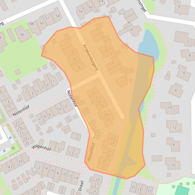 Kaart van postcodegebied 3264XW.