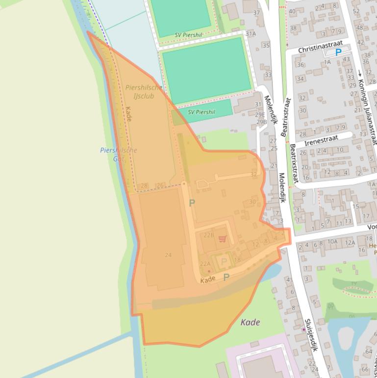 Kaart van postcodegebied 3265AA.