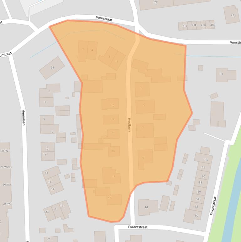 Kaart van postcodegebied 3265BC.