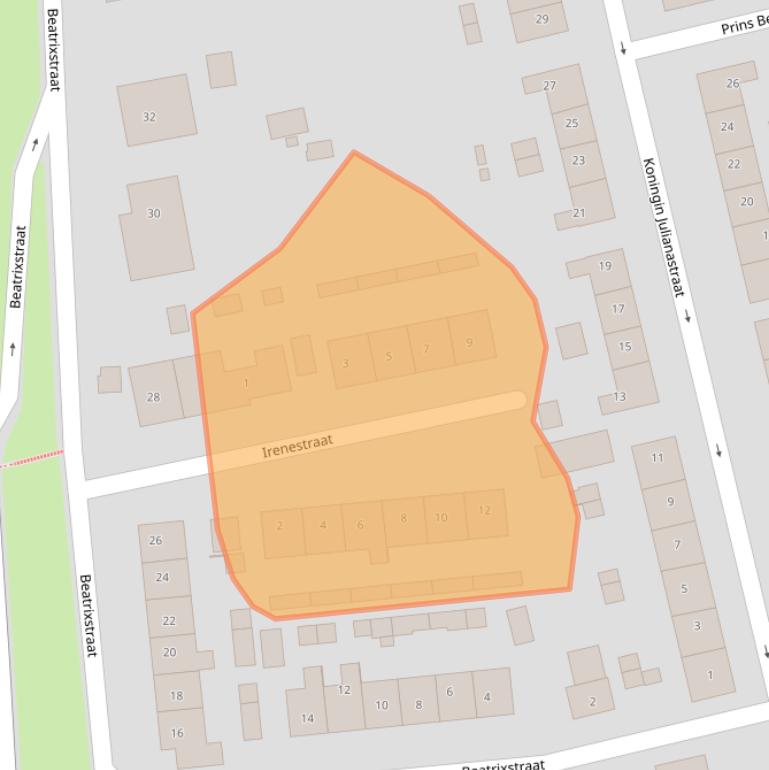 Kaart van postcodegebied 3265BD.