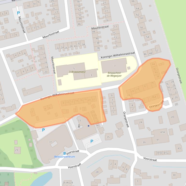 Kaart van postcodegebied 3265BJ.