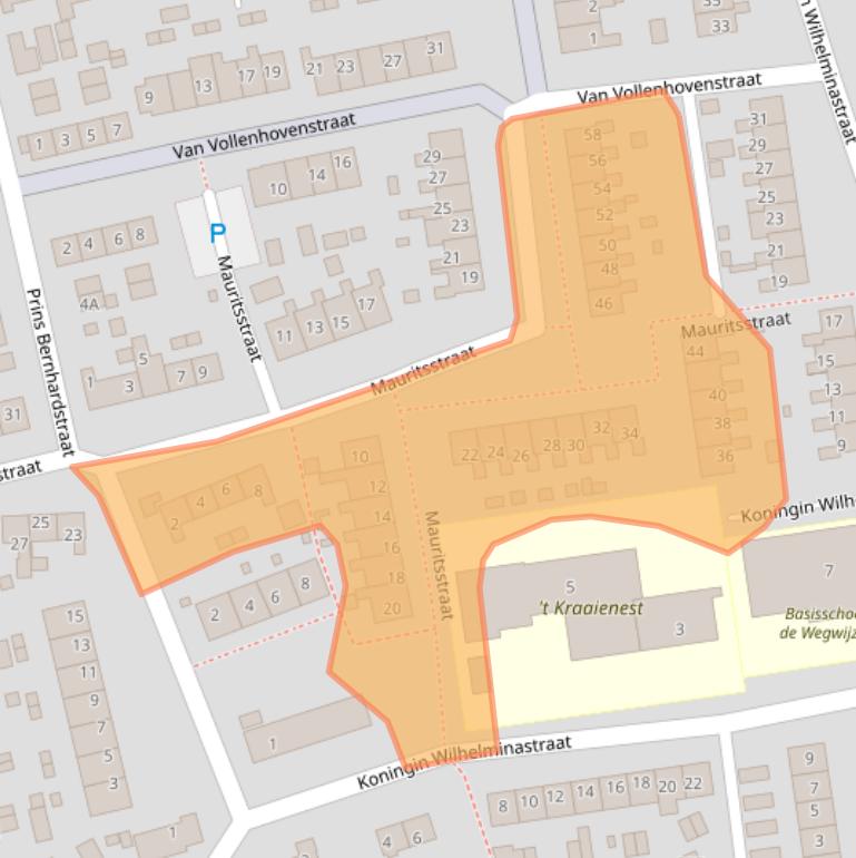 Kaart van postcodegebied 3265BN.