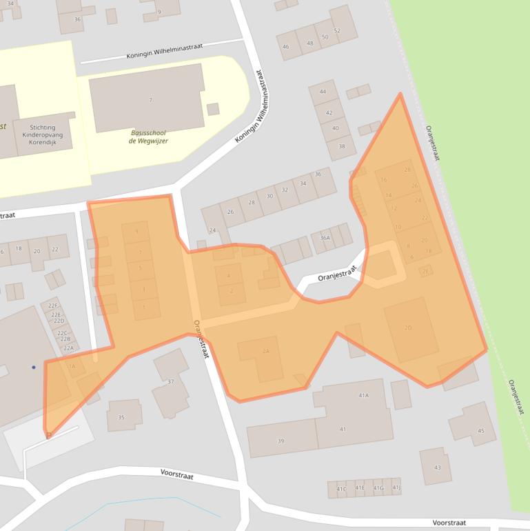 Kaart van postcodegebied 3265BP.