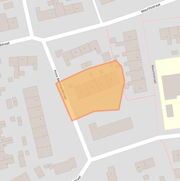 Kaart van postcodegebied 3265BS.