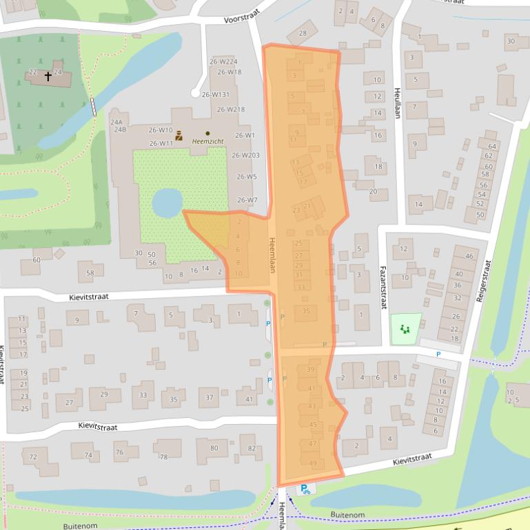 Kaart van postcodegebied 3265BZ.