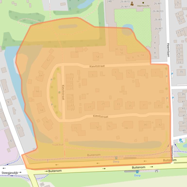 Kaart van postcodegebied 3265CB.