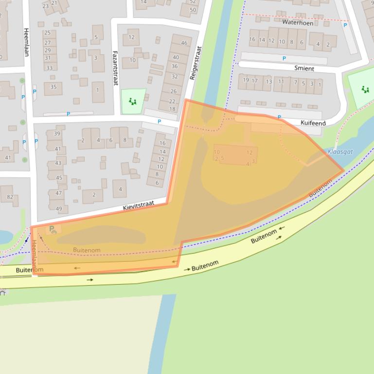 Kaart van postcodegebied 3265CT.